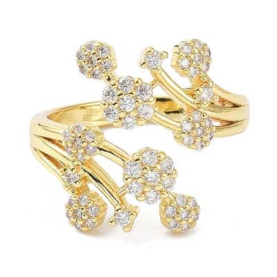 Flower Cuff Rings for Women Girl Gift