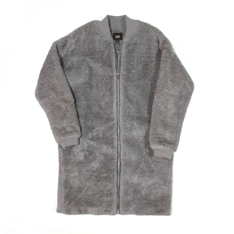 YES NO Faux Fur Overcoat Jacket Grey Womens S