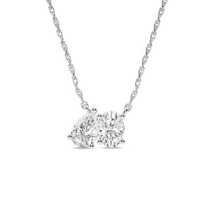 Kismet Lab Grown Diamond Necklace | 14K White Gold 2 ct. tw.