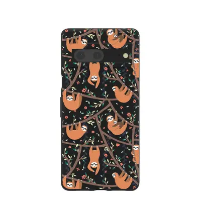 Black Jungle Sloths Google Pixel 7 Case