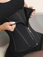 Women's Zipper Front Adjustable Hook & Eye Closure Waist Trainer, Breathable Comfortable Tummy Control Corset Waist Shaper, W...