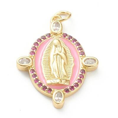 Brass Micro Pave Cubic Zirconia Pendants