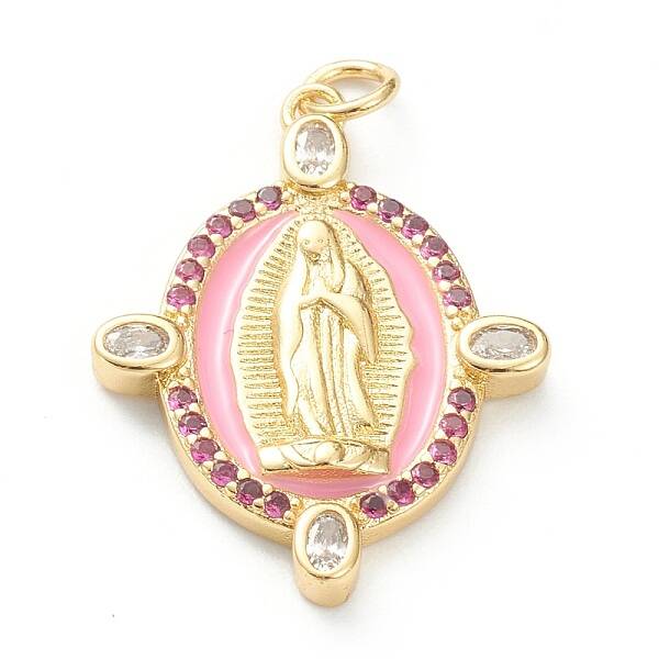 Brass Micro Pave Cubic Zirconia Pendants