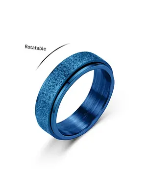 Multi-color Matte Finish Spinner Couple Ring, Metal Spinner Ring, Fashion Jewelry Accessories For Both Women & Men