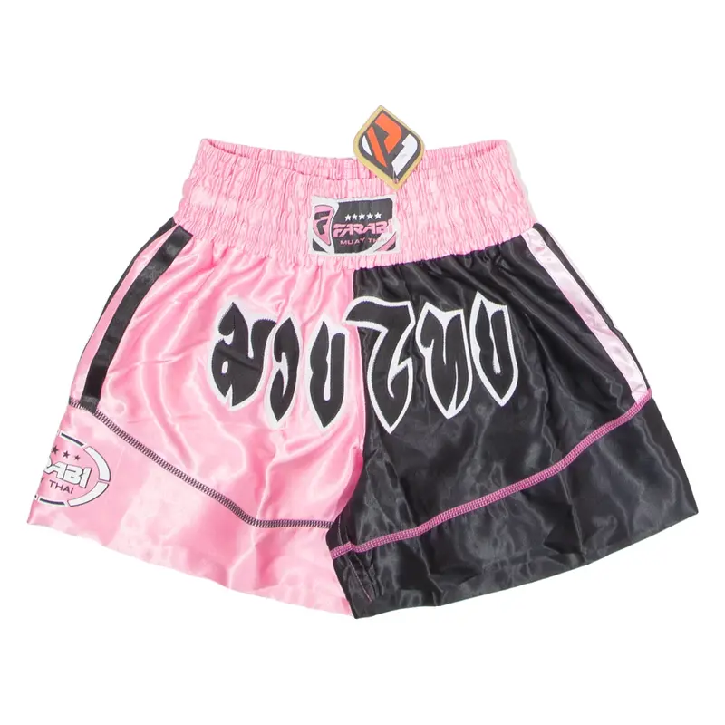 FARABI Muay Thai Mens Sports Shorts Pink Colourblock XXS W20