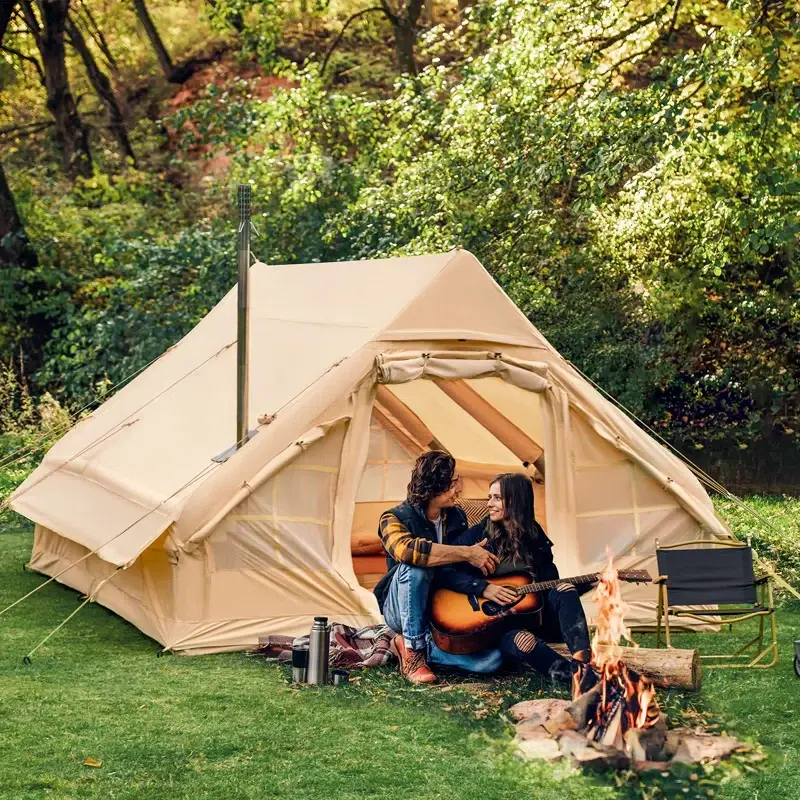 Garvee 6-8 Person Inflatable Camping Tent, Large Inflatable Tent House with Air Pump, Quick Assembly Luxury Camping Tent, Wat...