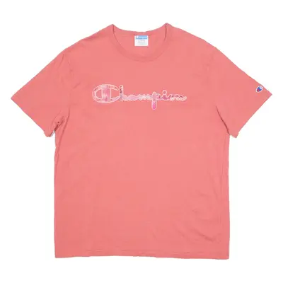 CHAMPION Mens T-Shirt Pink Crew Neck XL