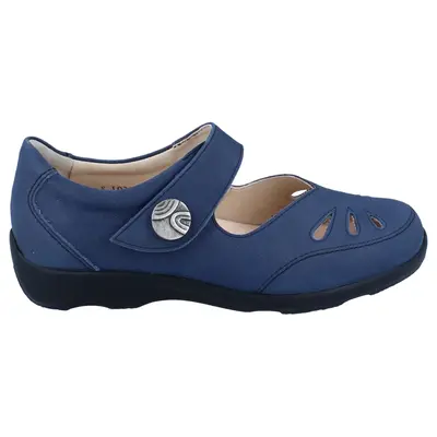Finn Comfort Brac-S Nubuck Leather Women's Hook and loop Shoes - Lake - Size:US 7.5 Women