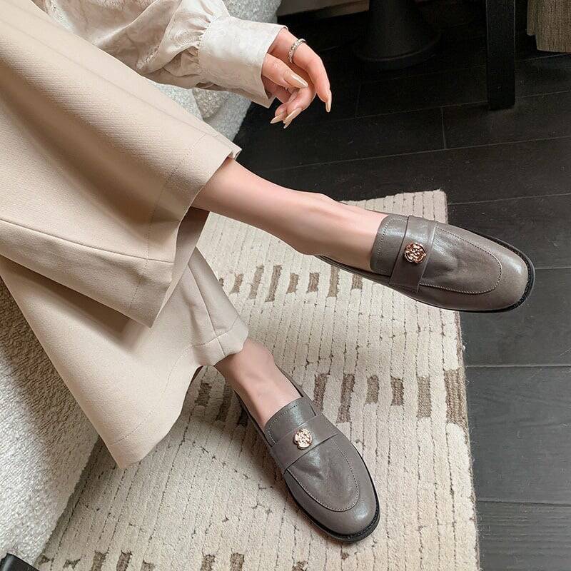 CHIKO Berlynn Round Toe Block Heels Loafers Shoes