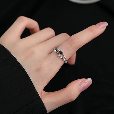925 Sterling Silver with Natural Spinel Finger Rings