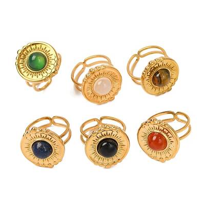 Natural Mixed Stone Finger Rings