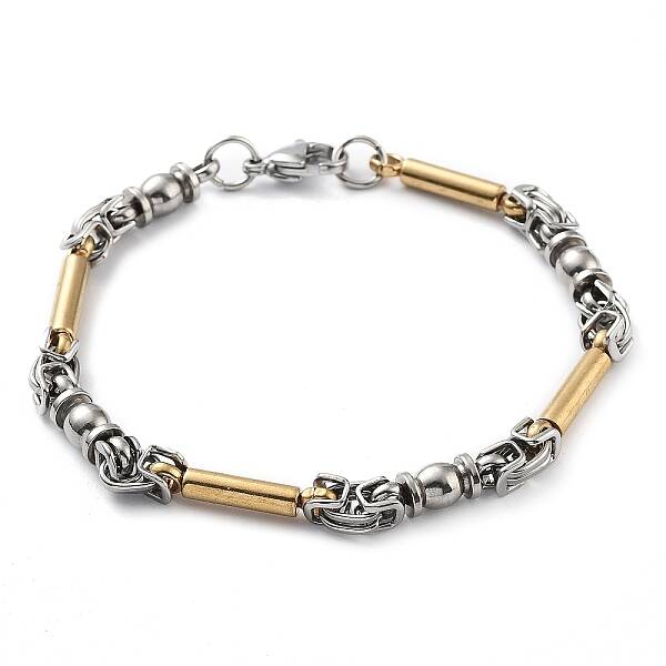 PVD Vacuum Plating 201 Stainless Steel Column Link Chain Bracelet