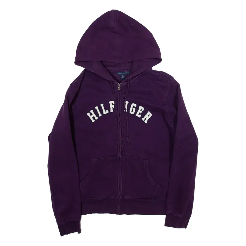 TOMMY HILFIGER Mens Purple Hoodie Full Zip XL