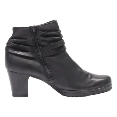 GABOR Ankle Boots Black Leather Womens UK 4.5