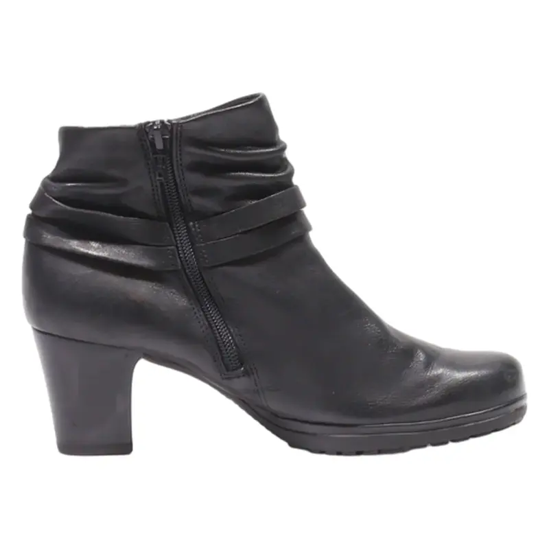 GABOR Ankle Boots Black Leather Womens UK 4.5