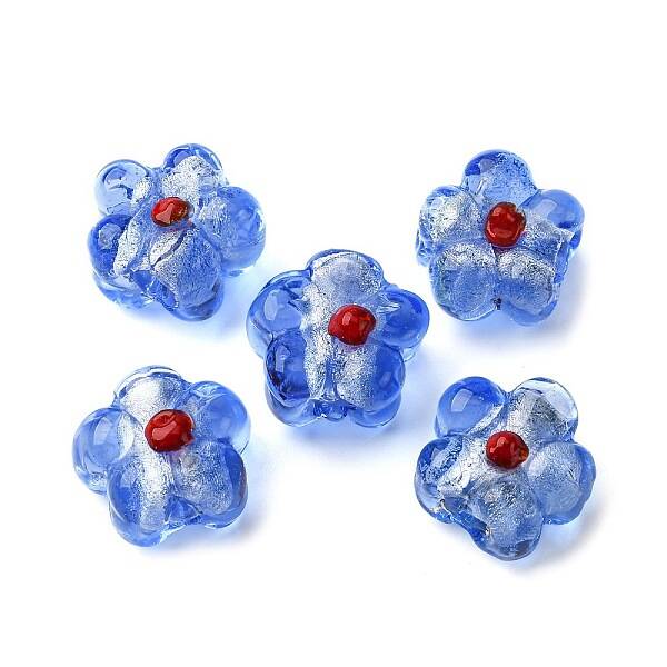 Handmade Silver Foil Glass Lampwork Beads