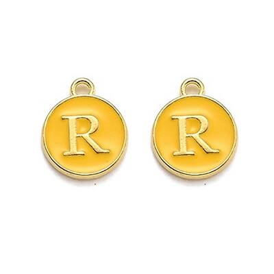 Golden Plated Alloy Enamel Charms