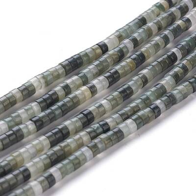 Natural Green Line Jasper Beads Strands