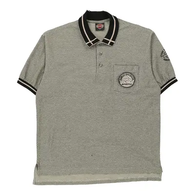 Harley Davidson Polo Shirt - Large Grey Cotton