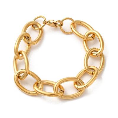Ion Plating(IP) 304 Stainless Steel Cable Chain Bracelets