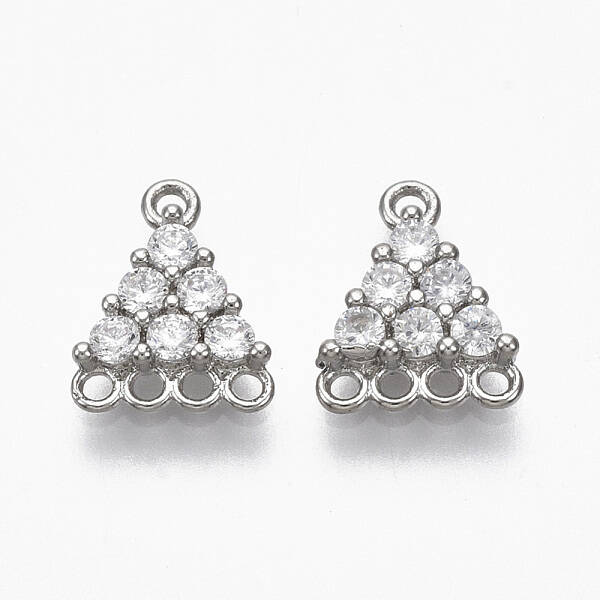 Brass Micro Pave Cubic Zirconia Chandelier Component Links