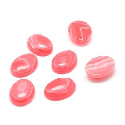 Dyed Synthetic Rhodochrosite Cabochons