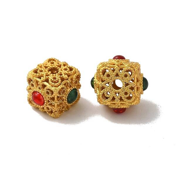 Rack Plating Square Brass Beads