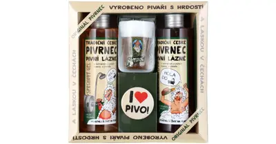 Bohemia Gifts & Cosmetics Beer set for body and hair for men shower gel 250 ml + hair shampoo 250 ml + handmade soap with gly...