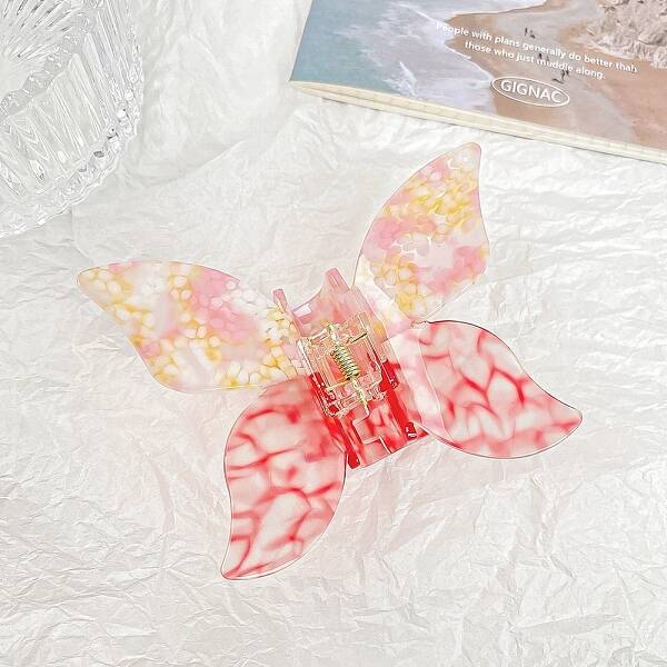 Butterfly Cellulose Acetate Large Claw Hair Clips