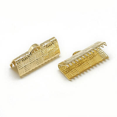 Brass Ribbon Crimp Ends