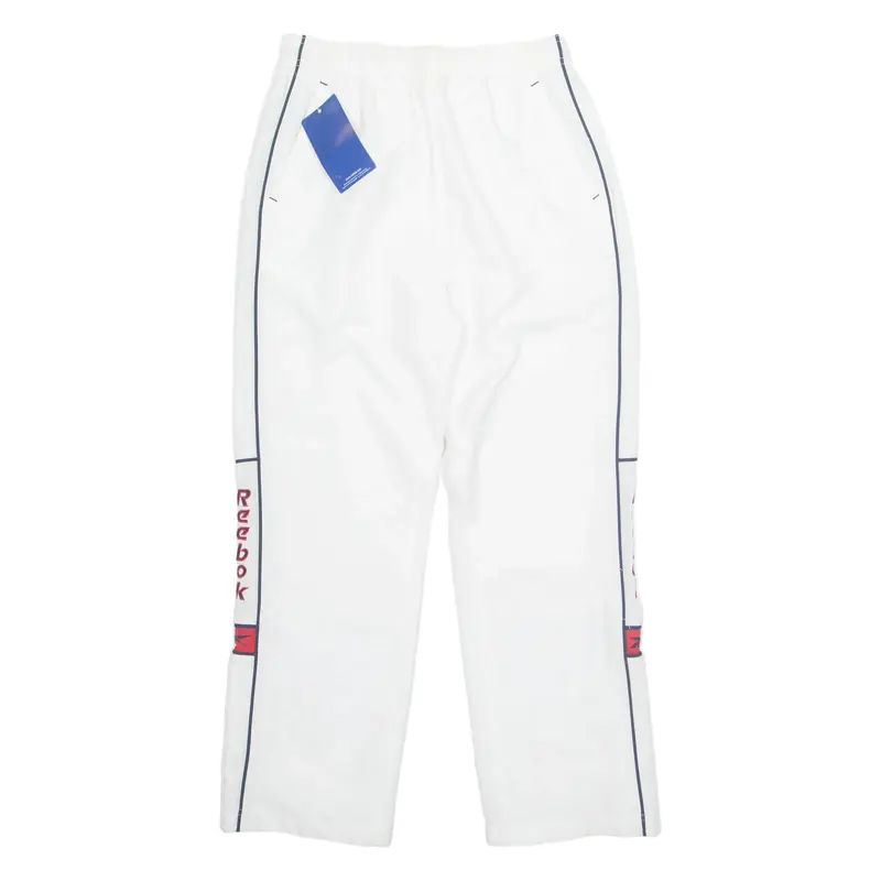 REEBOK Boys Track Pants White Straight 12Y W26 L27