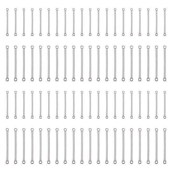 100Pcs 2 Styles 304 Stainless Steel Connector Charms
