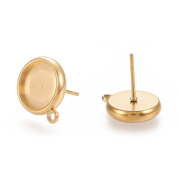 Ion Plating(IP) 304 Stainless Steel Stud Earring Findings