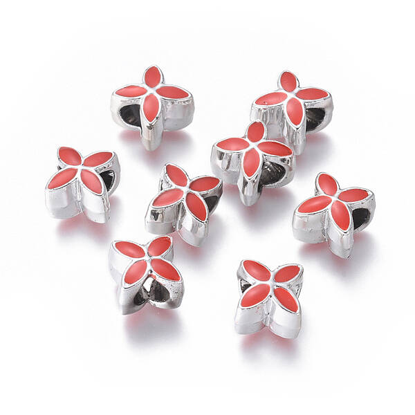 Alloy Enamel European Beads