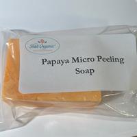 Sha's Organic Papaya Brightening & Glowing micro peeling soap Exfoliator 250g - Anti-Aging for Radiant Complexion, Alcohol Fr...