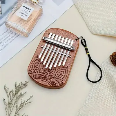 Mini Wooden Thumb Piano, 8-tone Mini Kalimba, Portable Finger Piano, Musical Instrument for Beginners