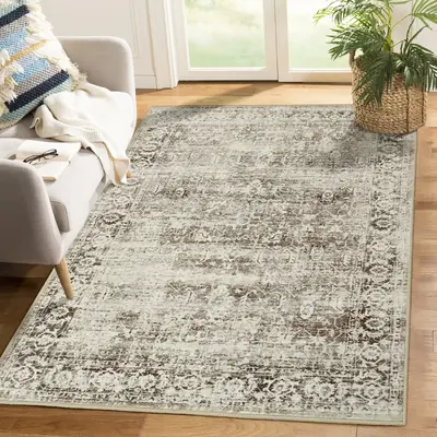 Lahome Washable Rugs for Living Room Indoor Carpet,Boho Vintage Distressed Non-Slip Bedroom Carpet for Dining Room Office Pla...