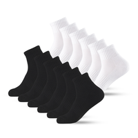 12 Pairs Cushion Quarter Socks with Arch Support Cotton Unisex Athletic Sports Workout Running Comfort Sweat-absorbing Anti-S...