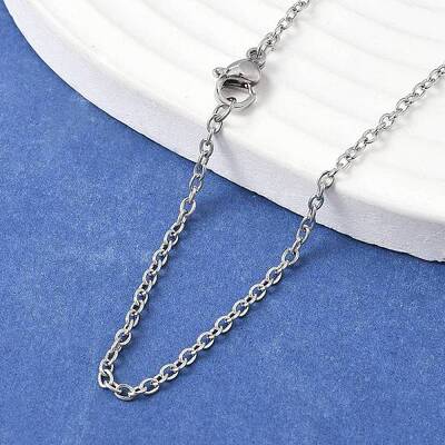 Tarnish Resistant Trendy Unisex 304 Stainless Steel Cable Chain Necklaces
