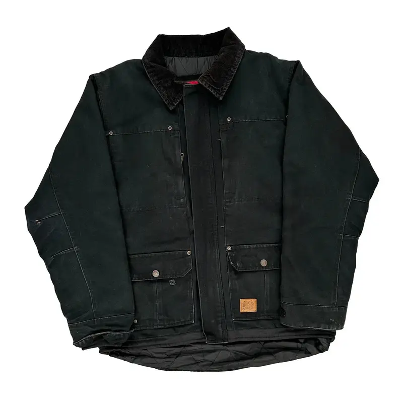 Workwear Super Tuff Jacket - Large Black Cotton | Size: large