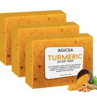 3PCS Turmeric & Kojic Acid Brightening Soap, Kojic Acid Soap, Soap Body Care Body Wash Lemon Flawless Organic