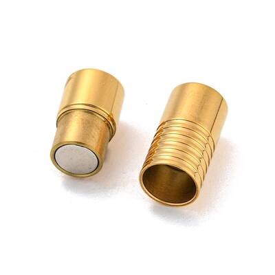 Ion Plating(IP) 304 Stainless Steel Magnetic Clasps with Glue-in Ends
