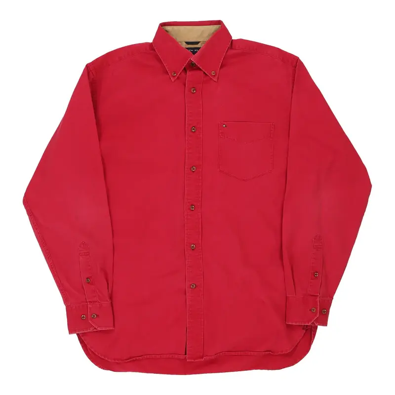 Tommy Hilfiger Shirt - Medium Red Cotton