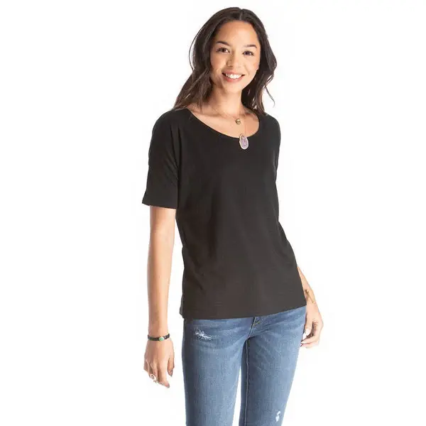 short sleeve top - black | Size: medium