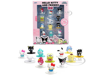 Set of 12 Diecast Figures Hello Kitty and Friends Franchise Nano Metalfigs Series Diecast models by Jada