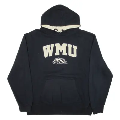 STADIUM ATHLETICS Western Michigan University Broncos Mens Black Hoodie USA 2XL