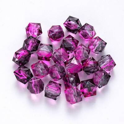 Two Tone Transparent Spray Painted Acrylic Beads