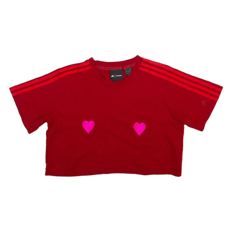 ADIDAS Ivy Park Cropped Womens T-Shirt Red S