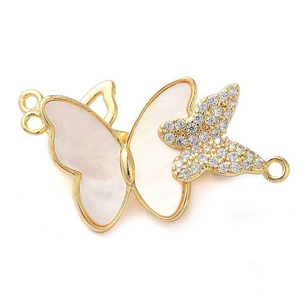 Brass Micro Pave Clear Cubic Zirconia Fold Over Clasps