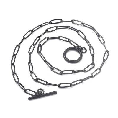 304 Stainless Steel Paperclip Chain Necklaces